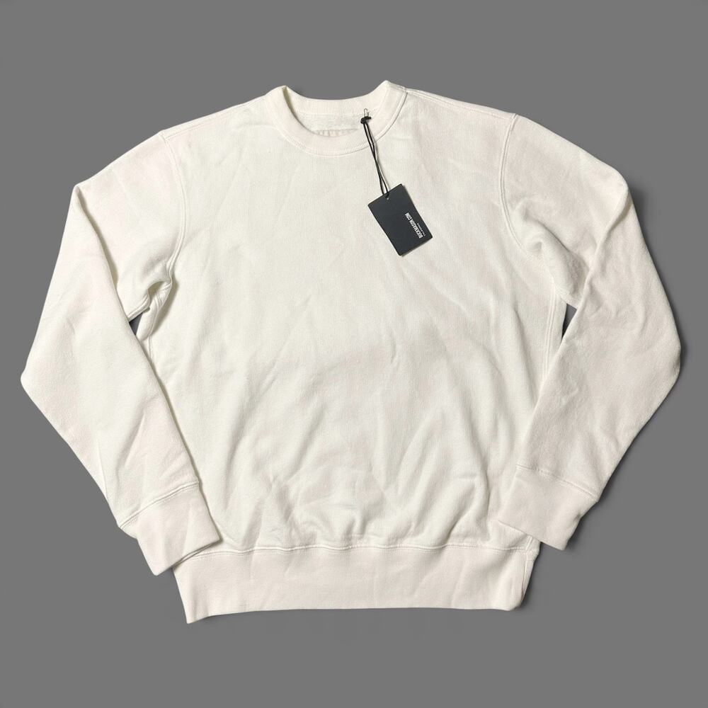 Buck Mason Interloop Crew Sweatshirt Mens Size S Vintage White French Terry NWT